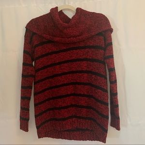 Kensie red and black knitted sweater